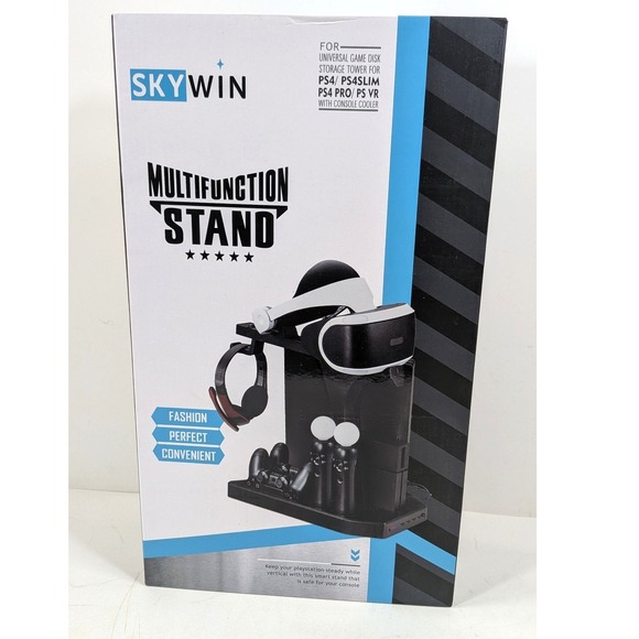 Skywin Other - SkyWin Multifunction Stand Black for PS4/PS4 Slim/PS4Pro/PSVR W/Charging Cooler